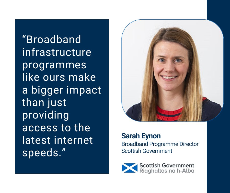 We’re helping bring faster, more reliable broadband to rural Scotland – so more people can live, work and thrive where they are.

Read how in Part 2 of Sarah Eynon’s blog, out now: digitalconnectivity.campaign.gov.scot/news/2025/07/b…