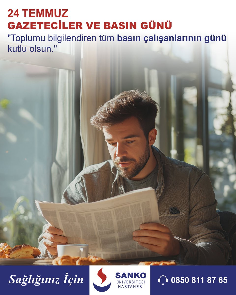 "Toplumu bilgilendiren tüm basın çalışanlarının günü kutlu olsun."
#sankohastanesitr #gazetecilervebasınbayramı #gazetecilervebasınbayramıkutluolsun