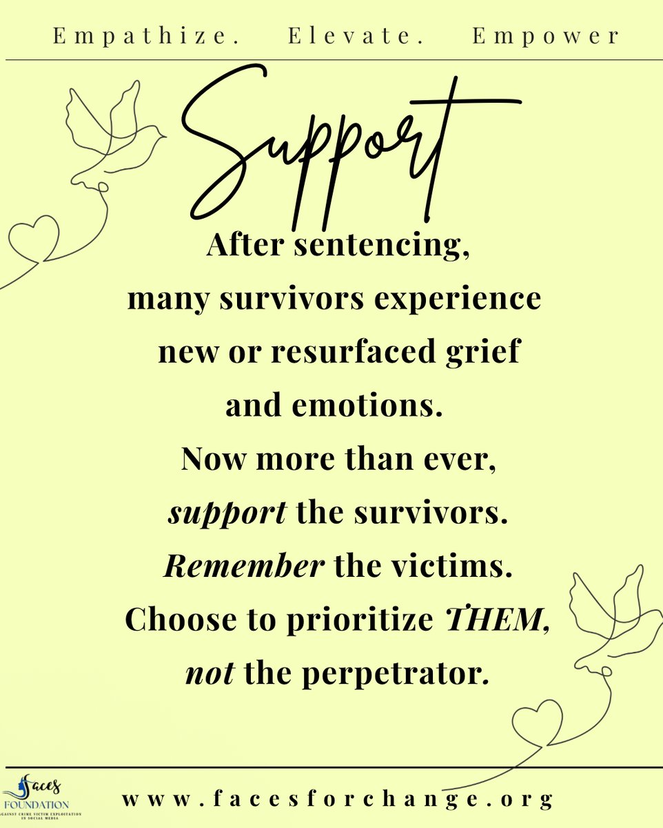 FacesValue's tweet image. Do you know that many survivors go through new or increased grief & challenges after a trial is over? In the #Idaho4 case, the survivors need support. Make a choice in #truecrime to prioritize them & the lives of Ethan, Xana, Maddie & Kaylee. 💕🕊️