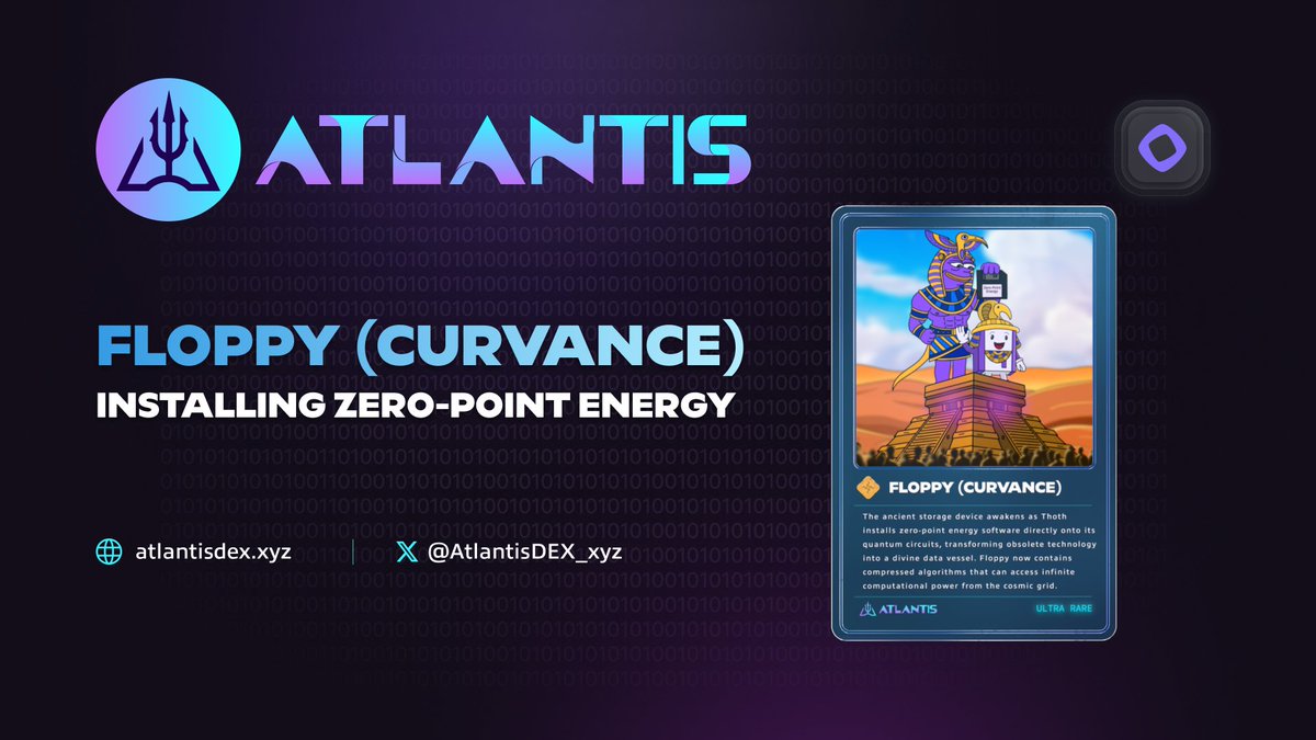 AtlantisDEX_xyz's tweet image. Meet Floppy, the ancient storage device of @Curvance!
This humble disk contains highly advanced lending and borrowing software that continues to baffle today's blockchain engineers with its sophisticated algorithms and unprecedented efficiency.
Awakened by Thoth's divine…