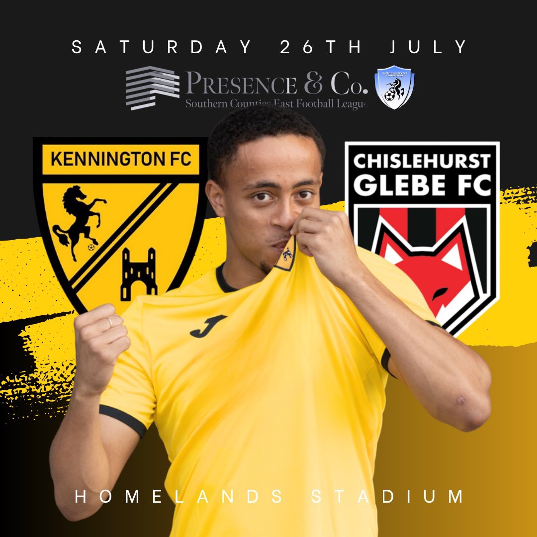 KenningtonFC's tweet image. 👀 𝗜𝘁’𝘀 𝗻𝗲𝗮𝗿𝗹𝘆 𝘁𝗶𝗺𝗲… 𝗔𝗿𝗲 𝘆𝗼𝘂 𝗿𝗲𝗮𝗱𝘆?
📆 Saturday 26th July
📍 Homelands ‘Green Box’ Stadium
🏆 @SCEFLeague Premier Division
🆚 @glebefootball
⏰ Kick off - 3pm
🎟️ Adults £8 | Concessions £5
📖 Programme - £2
🍺 Bar & Tea Hut
🍔 Hot & Cold Refreshments
