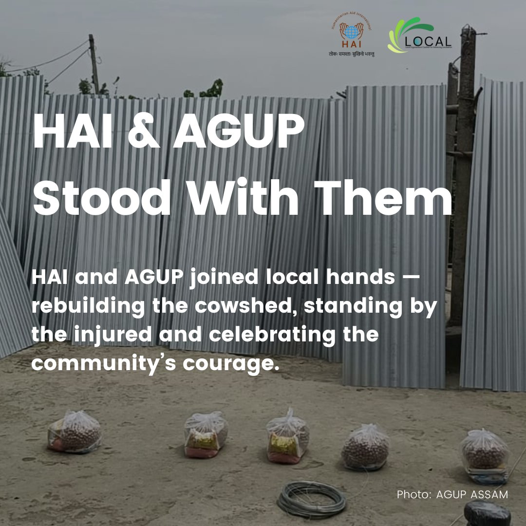 humanaidint's tweet image. When #fire tore through Kandapara, #Assam, the community didn’t wait. They chose to rebuild a widow’s home first, even as they faced loss themselves.

This was not charity. This was #community-led action, rooted in solidarity.
