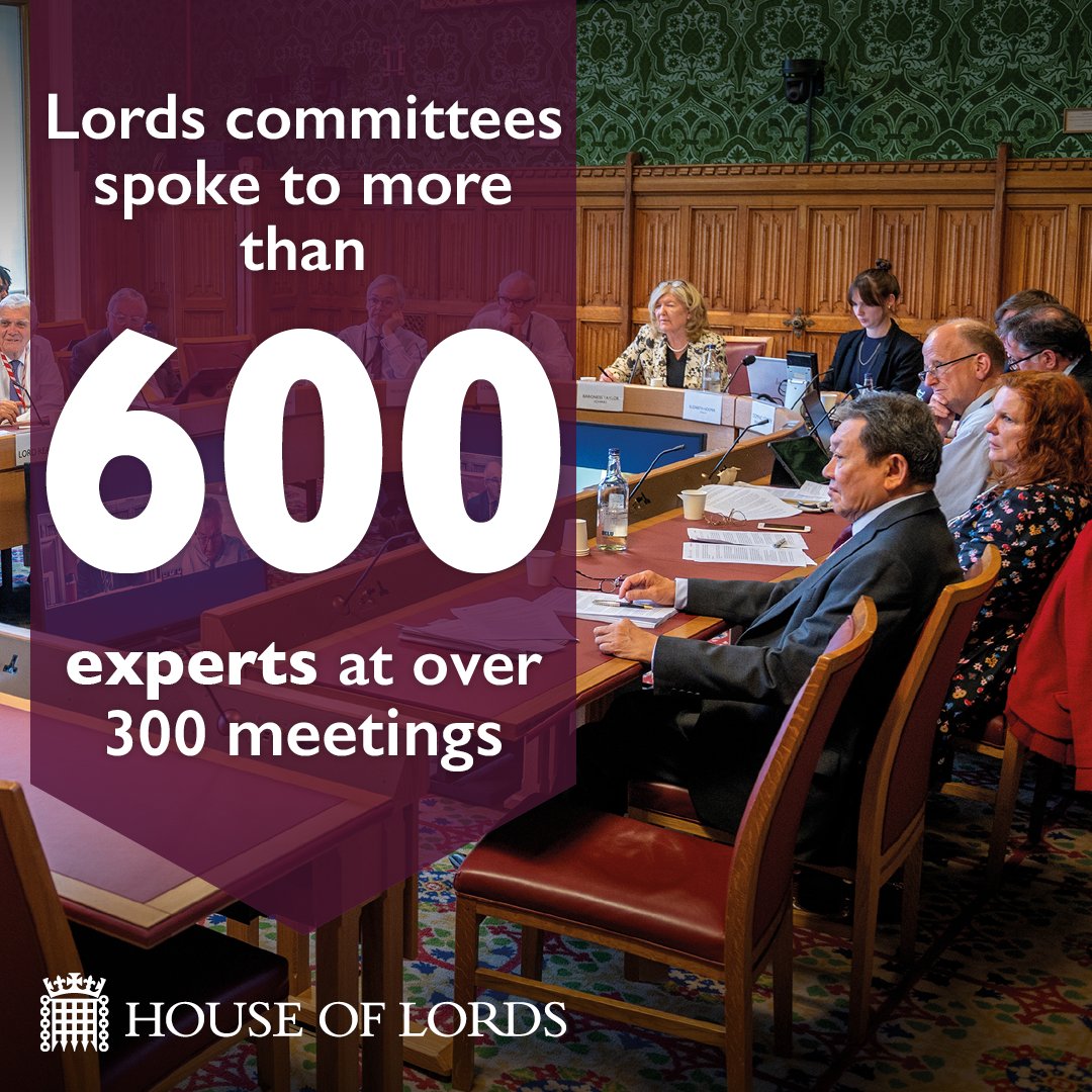 House of Lords committees play a vital role in examining public policy, proposed laws and government action.

So far this year, committees have met over 300 times, speaking to more than 600 people.