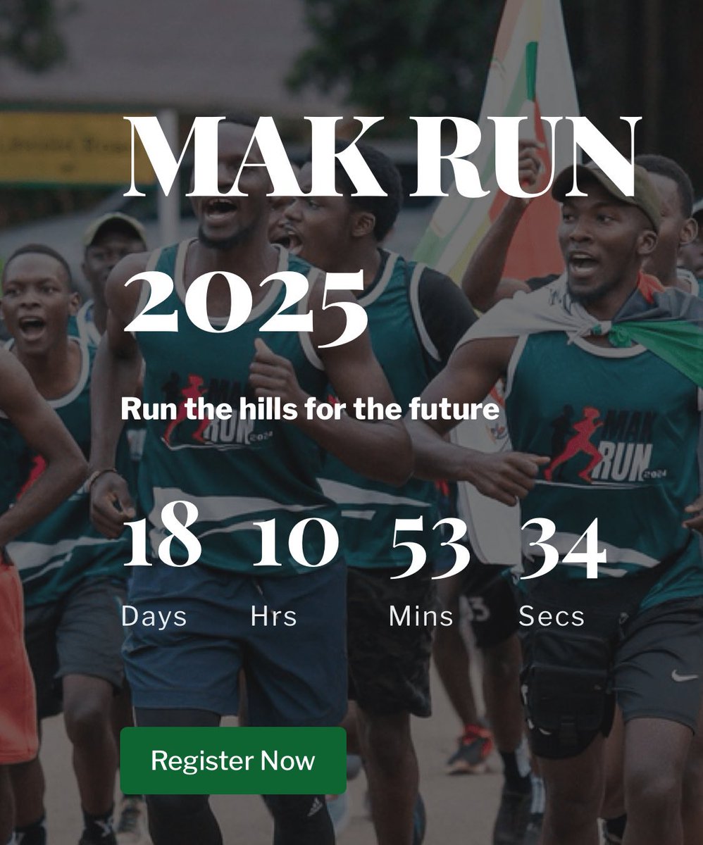 seralana2's tweet image. Lace up and join the race that makes a difference 👟
Be part of #MAKRun2025 and help support students at Makerere University
🗓️ 17th August | 🕕 6:00am
📍 Freedom Square
💰 UGX 50,000
Register here 👉 endowment.mak.ac.ug/makrun/register
#RunTheHillsForTheFuture