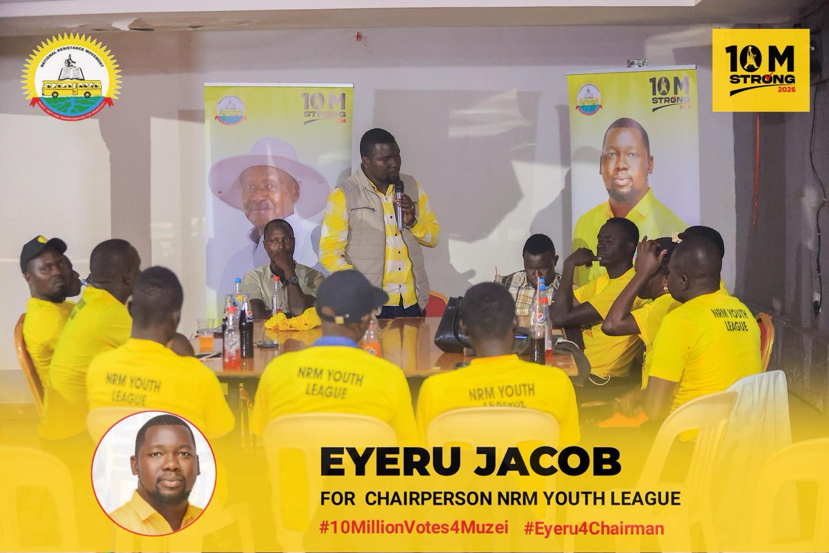 OssieEvents's tweet image. 🌟 EYERU JACOB is the voice of a new generation 4 CHAIRPERSON NRM YOUTH LEAGUE
Focused on youth empowerment, unity &amp;amp; innovation.
Let’s shape a future that works for us.
🗳️ Support bold, inclusive leadership!
#EyeruJacob2026 
#NRMYouth 
#RiseWithEyeru
@NRMOnline 
@NrmYouthleague