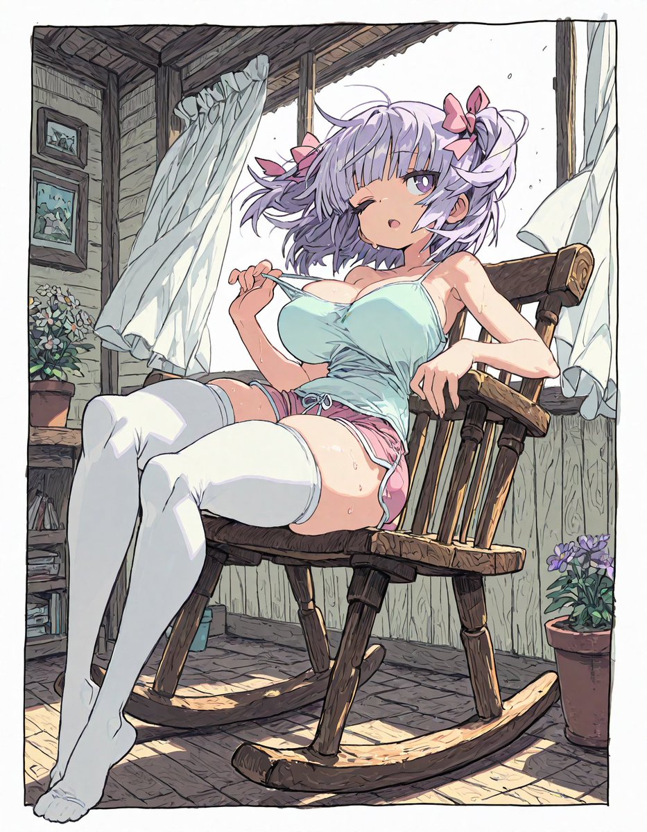 tkt_aiart's tweet image. あっついねー