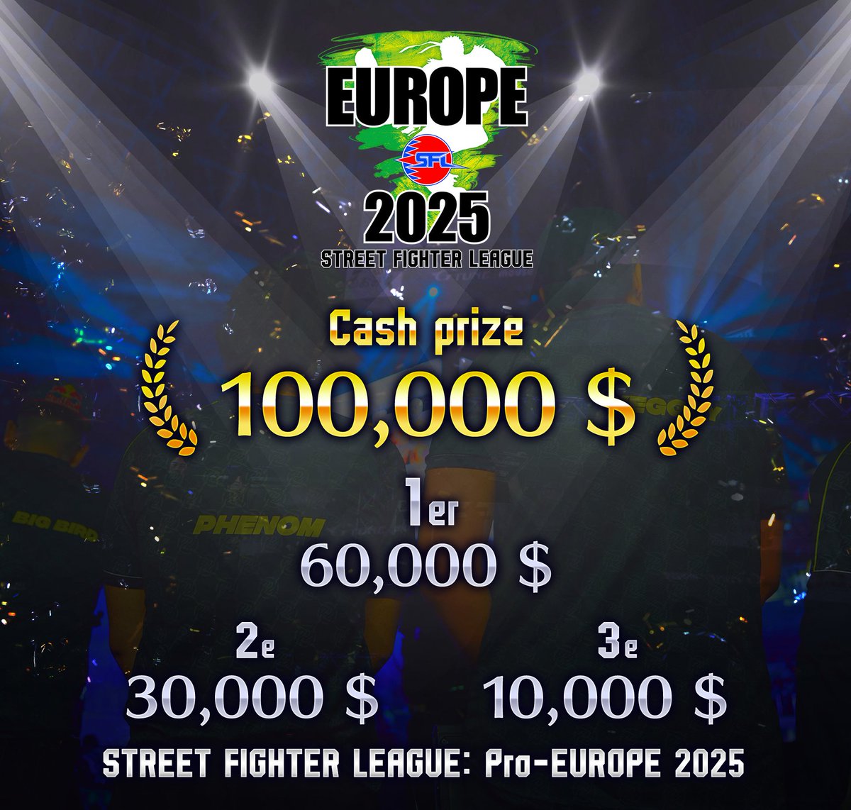 Voici la nouvelle répartition des prix pour la Street Fighter League : Pro-Europe 2025  :

🥇 60,000 $
🥈 30,000 $
🥉 10,000 $

#SFLEU2025