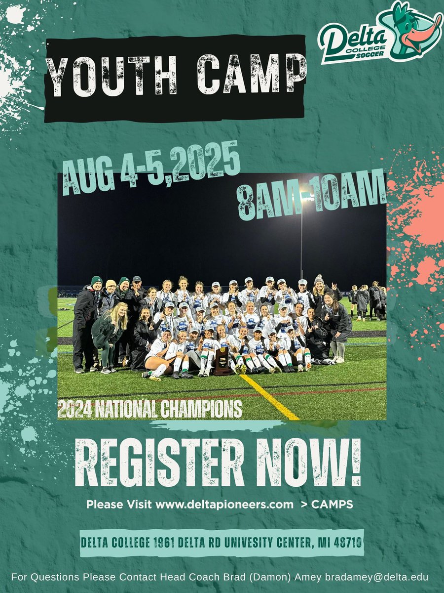 Soccer Camp Alert!⚽️

Want to get hands on experience from a National Championship winning coach and team?🦆

Come join our National Champion winning Women’s Soccer team as they host their ID camp on August 3rd and their Youth Camp on August 4th and 5th!🟢⚪️

#DCAthletics