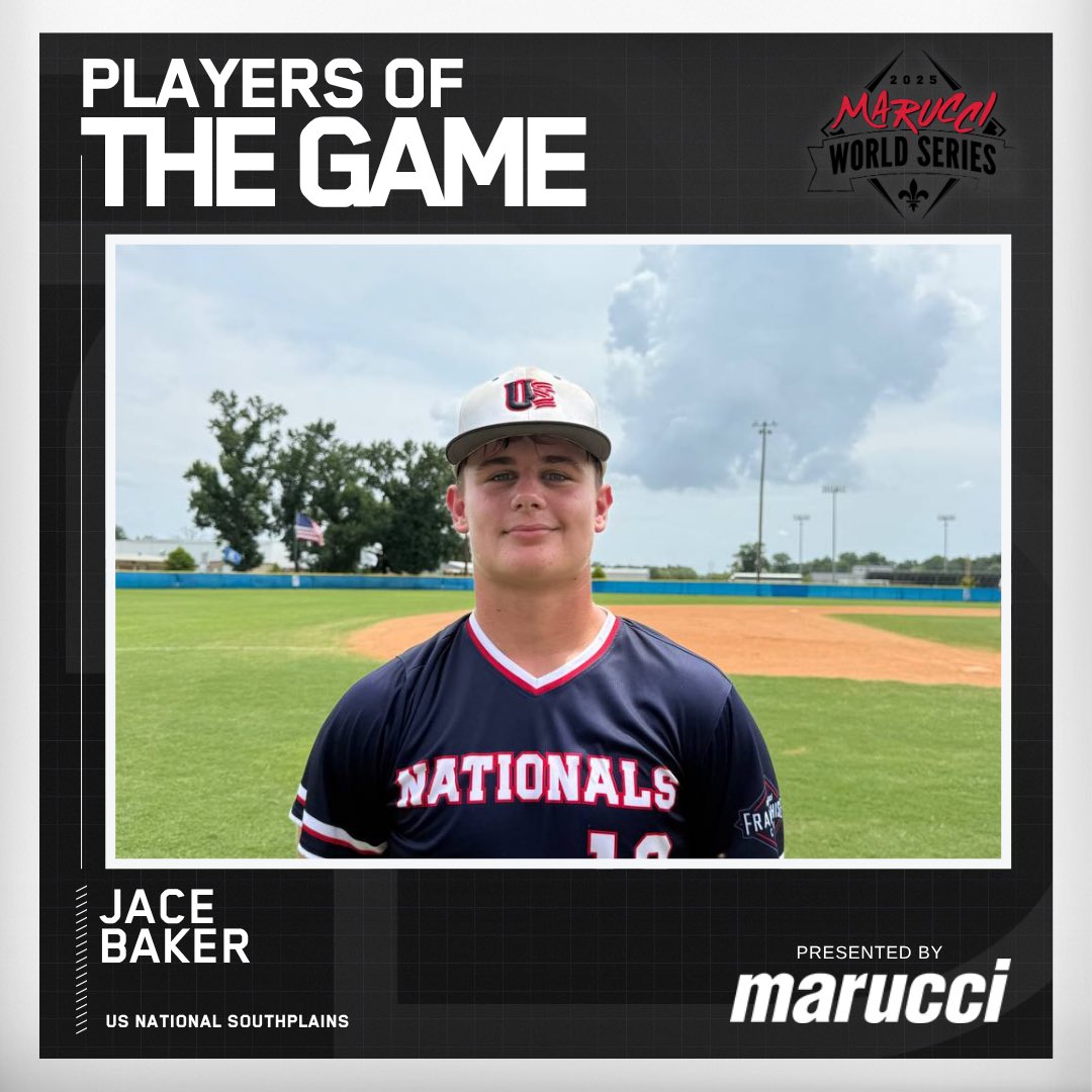 ⭐️Player of the Game⭐️

Jace Baker (<a href="/jace_baker12/">jace baker</a>)
US National Southplains 

#MWS25
@maruccisports