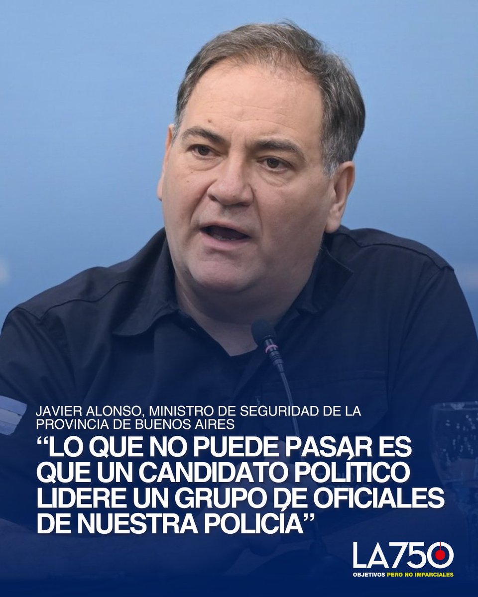 VHMok's tweet image. DESAFECTAN A 24 POLICÍAS BONAERENSES POR PLANEAR UNA INTERVENCIÓN JUNTO AL COMISARIO CANDIDATO DE MILEI 

El ministro de Seguridad bonaerense, Javier Alonso, confirmó en #LaMañana por @AM750 que se recibió una denuncia sobre un grupo de policías de la Provincia de Buenos Aires…