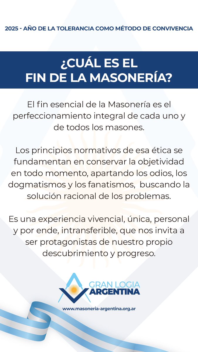 GranLogiaArg's tweet image. Sabés que es la Masoneria?
Hacé clic en el enlace y conocé más!!
.
masoneria-argentina.org.ar
.
#mason
#masoneria
#masoneriaargentina
.
@PabloALazaro
@ramirodallaglio