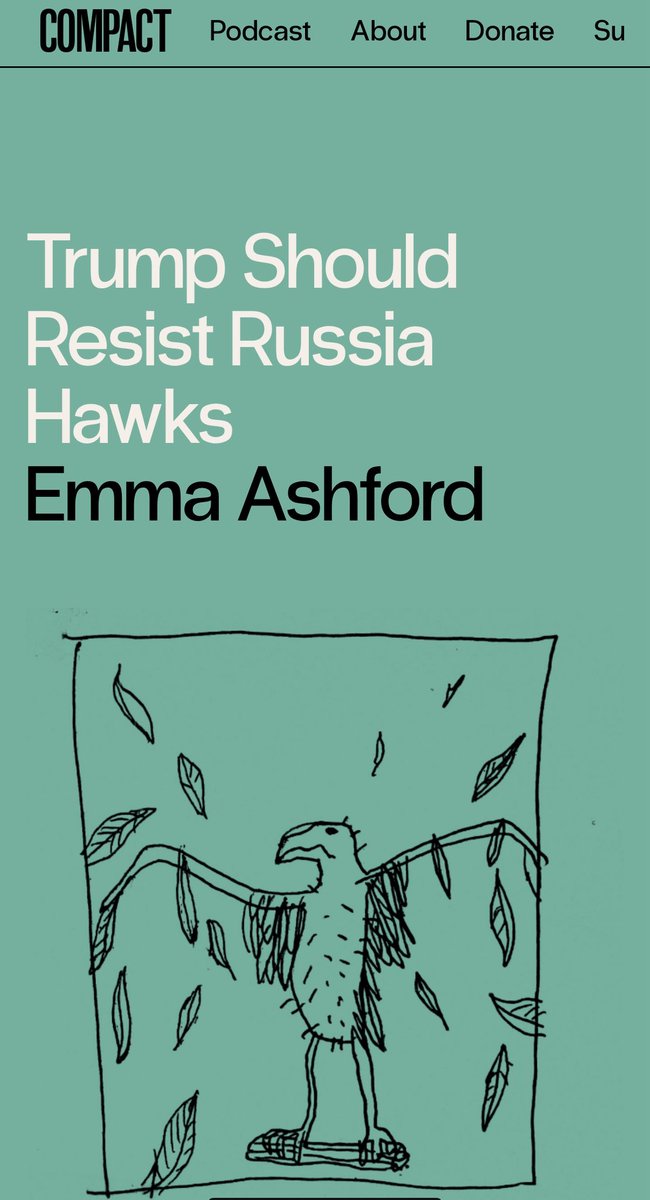 “All the reasons for shifting away from the Biden administration’s plan to fund an endless war in Ukraine—and for finding ways to talk to Russia about other issues—are still valid.”

<a href="/EmmaMAshford/">Emma Ashford</a> for <a href="/compactmag_/">COMPACT</a> 
compactmag.com/article/trump-…