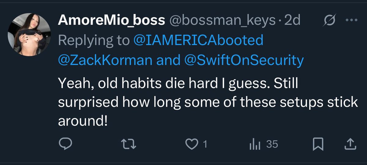 ZackKorman's tweet image. Kinda funny watching porn bots commenting on Microsoft Active Directory and on-prem SharePoint.