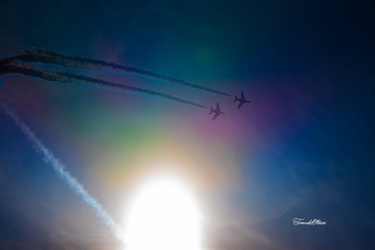 VevpsE's tweet image. 本日のブルーインパルス✨
F35を一度は見たかったのよ✨
明日は飛び立つとこ見たいなあ🤔
#レゾリュート・フォース・パシフィック