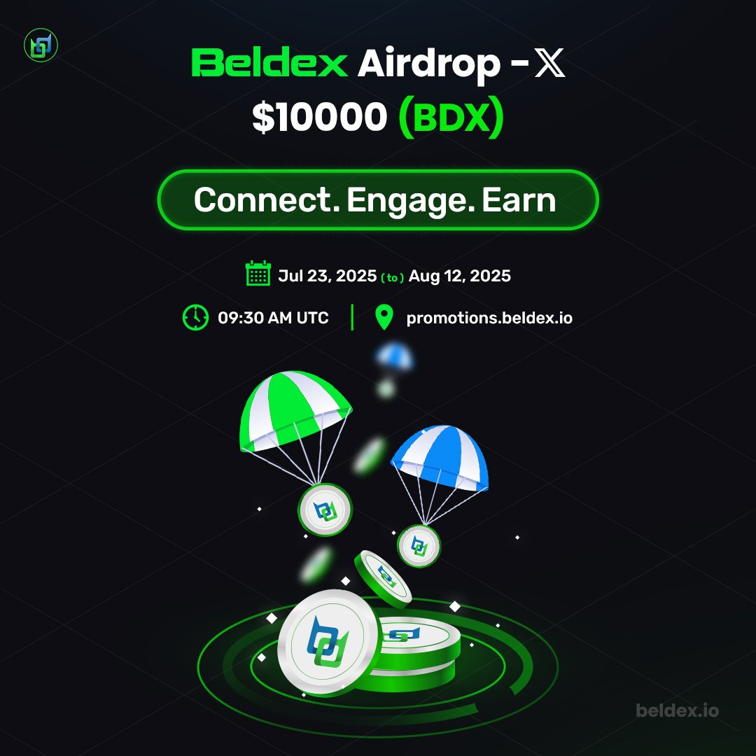 Genius Airdrops™ (@cryptoearning17) on Twitter photo 🎊 #Beldex Airdrop – $10,000 in BDX for Consistent Contributors!
🗓 July 23 – Aug 12 from 9:30 UTC | 👬 All participants!
✅ Follow <a href="/BeldexCoin/">Beldex.bdx</a>, post daily with <a href="/BeldexCoin/">Beldex.bdx</a> & #Beldex
🔁Tweet | 💬Comment | 🔗Quote Tweet
👉 Join now: promotions.beldex.io
Turn social engagement 🎊 #Beldex Airdrop – $10,000 in BDX for Consistent Contributors!
🗓 July 23 – Aug 12 from 9:30 UTC | 👬 All participants!
✅ Follow <a href="/BeldexCoin/">Beldex.bdx</a>, post daily with <a href="/BeldexCoin/">Beldex.bdx</a> & #Beldex
🔁Tweet | 💬Comment | 🔗Quote Tweet
👉 Join now: promotions.beldex.io
Turn social engagement