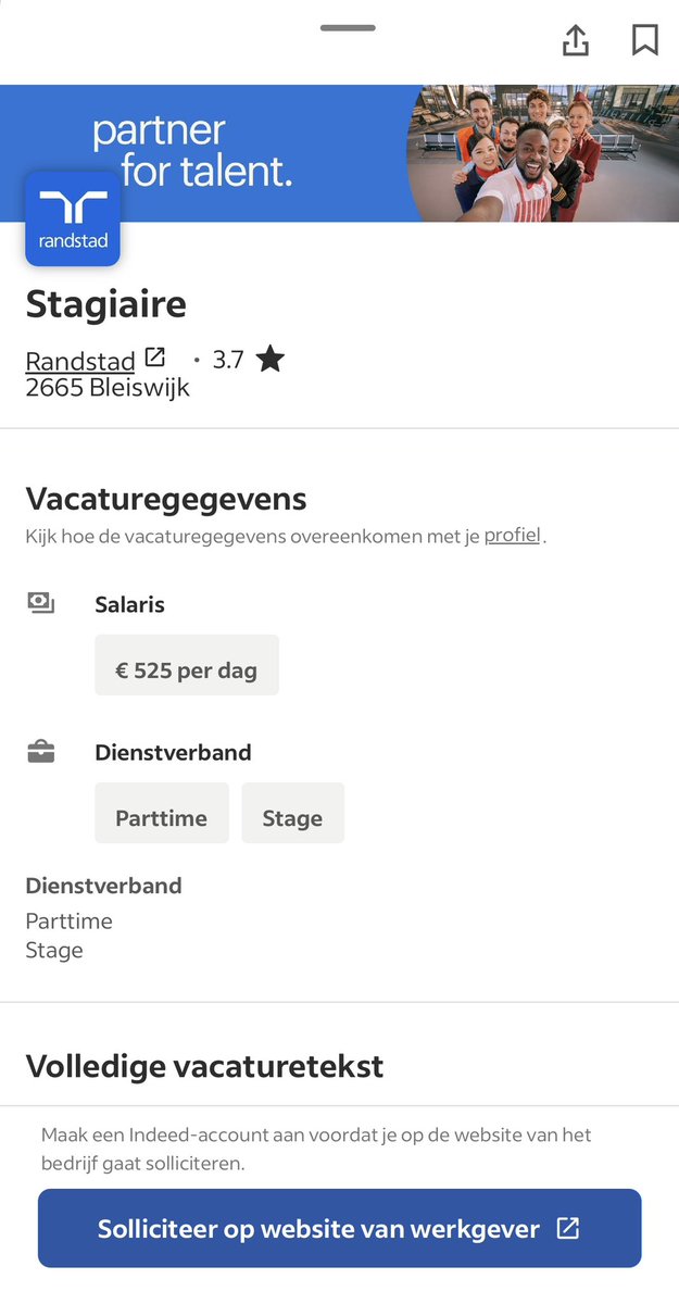 RCLampie's tweet photo. Lekker verdienen tegenwoordig als Stagiaire bij @RandstadNL https://t.co/rQSXRZDnGn