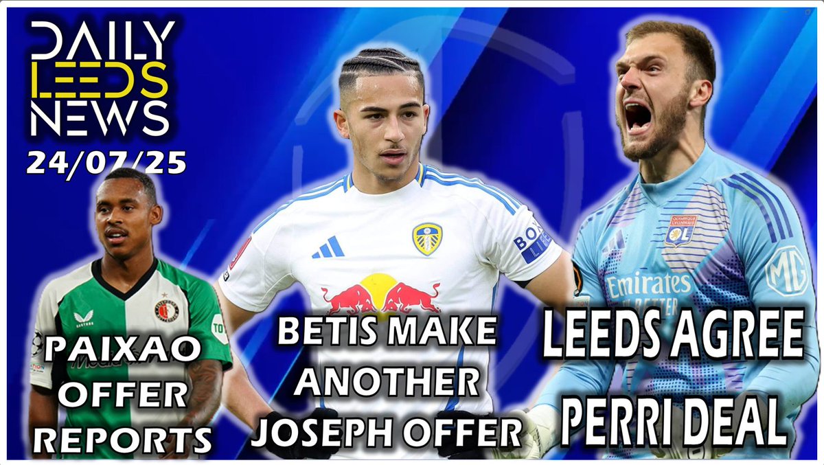 iGerLynch's tweet image. Todays Leeds United News
youtu.be/74cp_zrc_Lo
- Leeds Agree Lucas Perri Deal
- Betis Make Another Joseph Offer
- Meslier Interest
- Paixao Offer Reports
#lufc #leeds #leedsunited #epl #49ers #Transfers