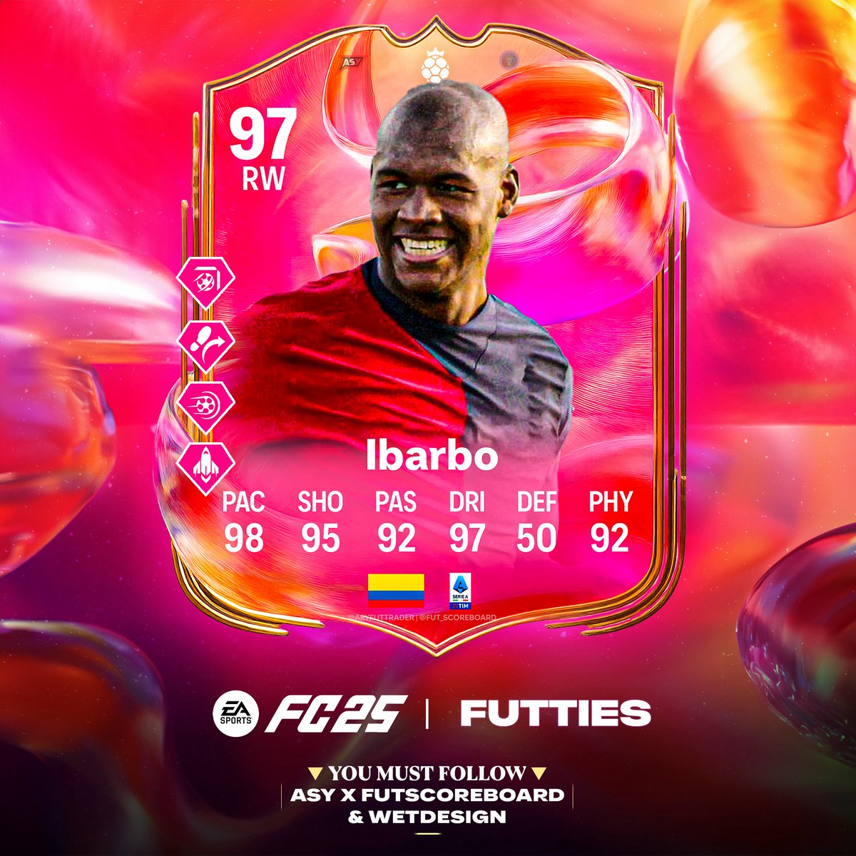 Fut_scoreboard's tweet image. 🚨 IBARBO 🇨🇴 FUTTIES OFFICIAL CARD🚨

WILL BE SBC/OBJ ✅
OFFICIAL STATS ✅
OFFICIAL PS+ ✅