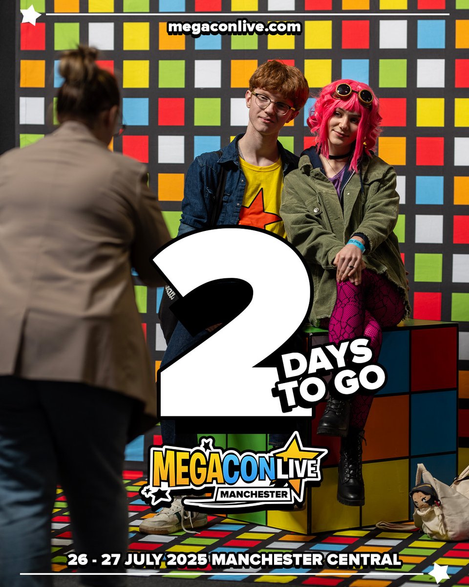 megaconlive's tweet image. 2 DAYS UNTIL MEGACON LIVE MANCHESTER!! Our cube inspired backdrop is making its MegaCon Live Manchester DEBUT, alongside other features in our expo hall - Will you be there too? 👀 Check out what's happening and get your tickets before it's too late at megaconlive.com