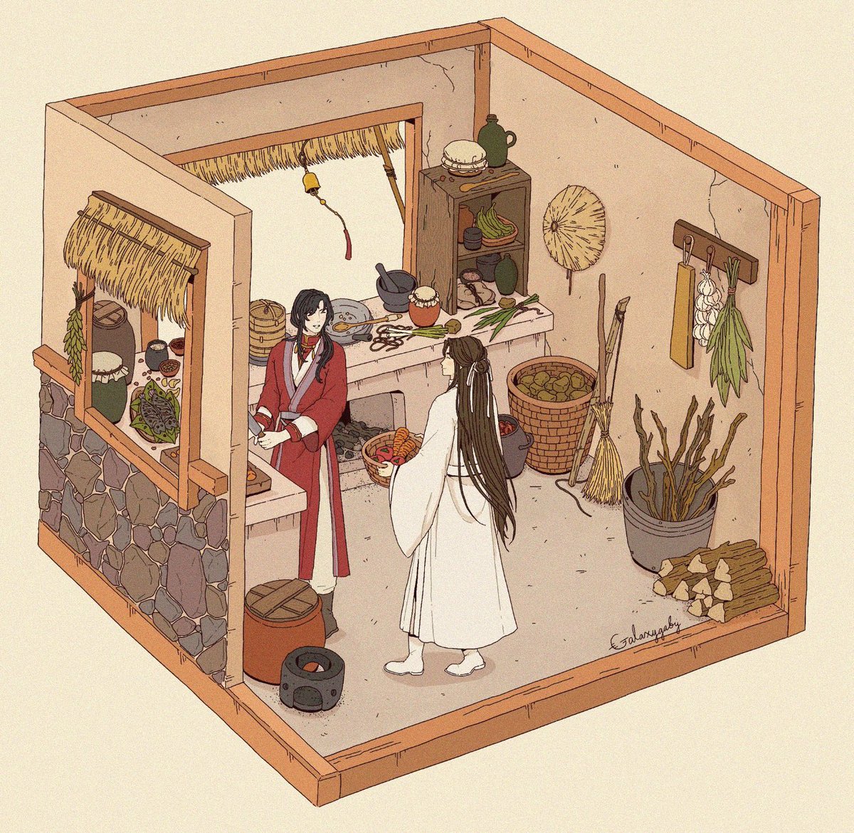 galaxygaby's tweet image. playing house 🏠 
#TGCF #hualian