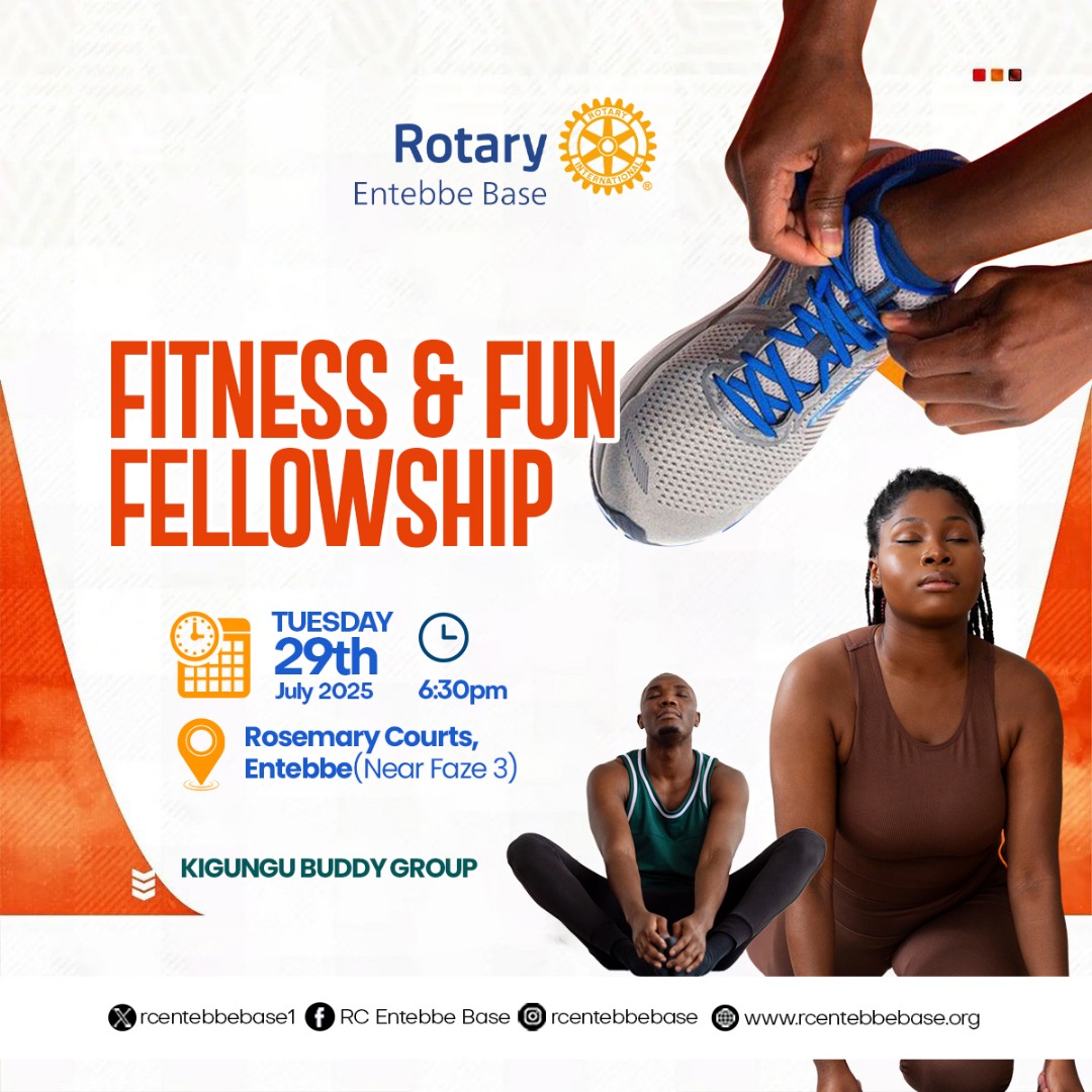 RcEntebbeBase1's tweet image. RC Entebbe Base invites you to our Fitness & Fun Fellowship! 💪✨.
Come join us for an energizing and exciting evening of fitness, fun, and fellowship.
Date: Tuesday, 29th July 2025
Time: 6:30 PM
Venue: Rosemary Courts, Entebbe (Near Faze 3)
Hosted by: Kigungu Buddy Group…