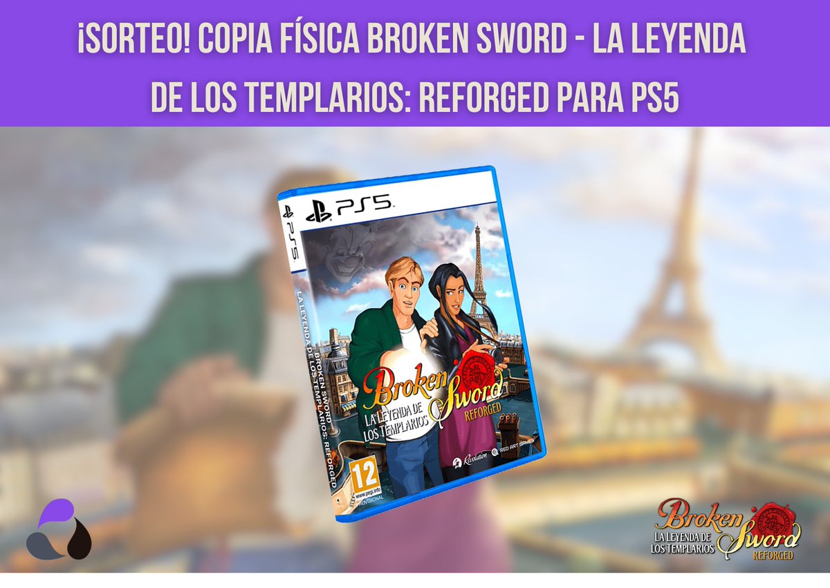 AlfaBetaJuega's tweet image. 💥SORTEO💥

¡Venimos con un nuevo sorteo! Esta vez se trata de una copia física para PS5 de BROKEN SWORD - La leyenda de los templarios: REFORGED.
Si, has leído bien 😎 Para conseguirlo solo tienes que hacer lo siguiente:

1️⃣Haz RT a este tweet
2️⃣Sigue a @alfabetajuega y…
