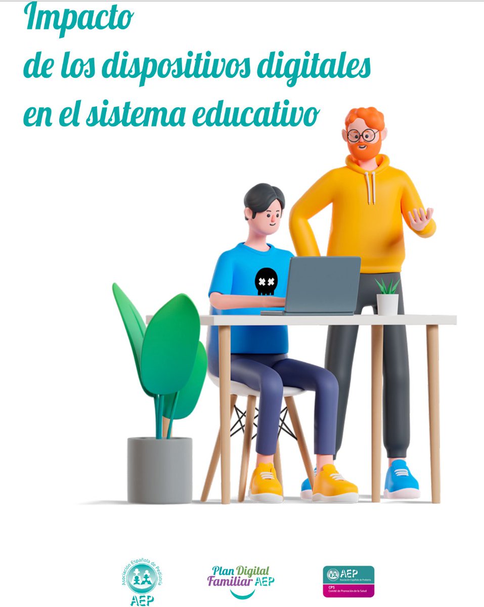INFOGRAFÍA. Impacto de los dispositivos digitales en el sistema educativo
f.mtr.cool/mrhnfixhnm 
<a href="/aepediatria/">AEP</a> #pantallas #tecnología