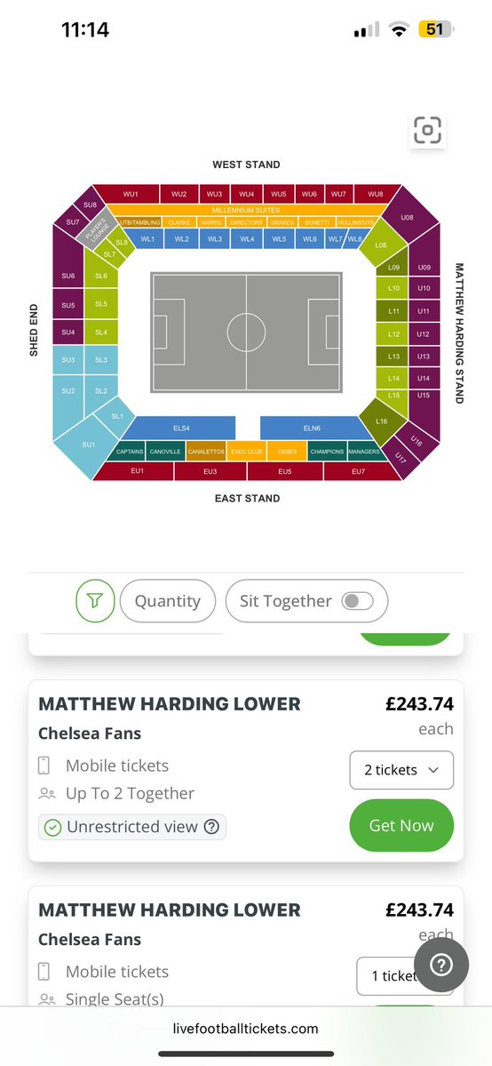 charliepatrick0's tweet image. Tickets in Matthew Harding for Crystal Palace already on resell sites for over £200!
This ticketing situation is a BOTs paradise!