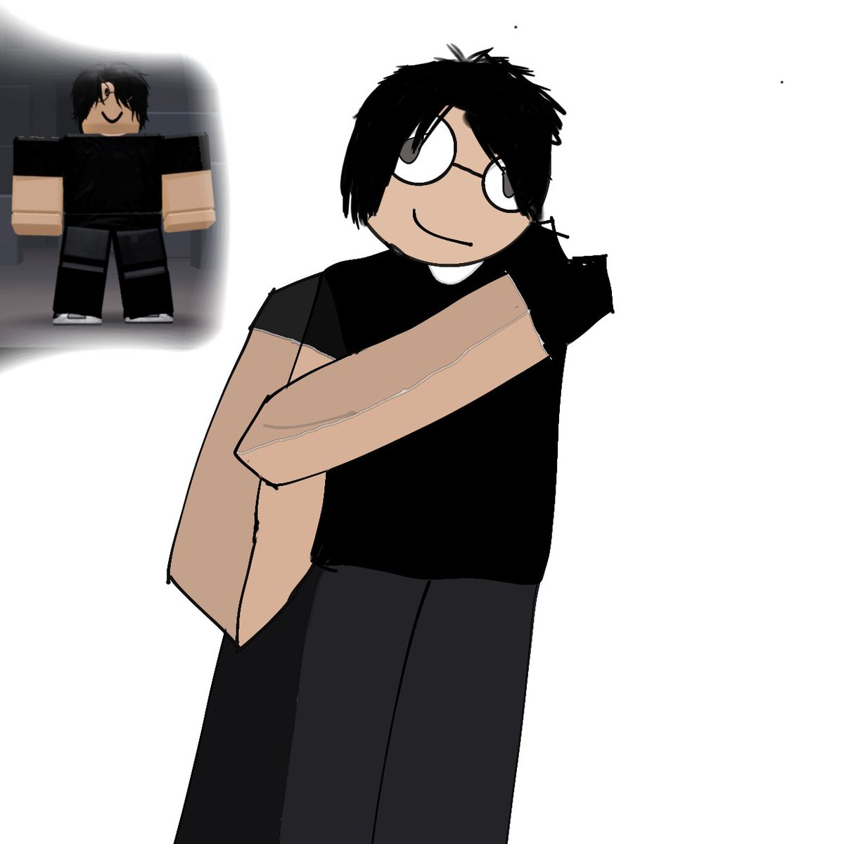 NotDeShWalker's tweet image. Practiceeeeee
#robloxart #ROBLOX #artists #NewArtist
(Yes I missed a spot and the arm looks uhh...)