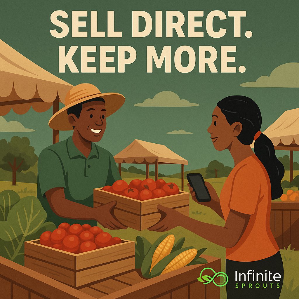 Infinitsprouts's tweet image. For most of history, farmers sold directly.
You grew what your soil could handle. You took it to the village square. You named your price. And if the crop was good, buyers came.
Then middlemen arrived - first as “helpers,” then as gatekeepers.
They controlled storage. They…