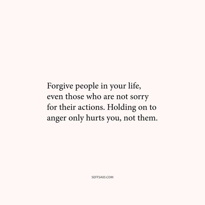 Forgiveness isn’t for them -it’s for you, your peace, your health.There’s a reason why God commands us to forgive🌼🌸