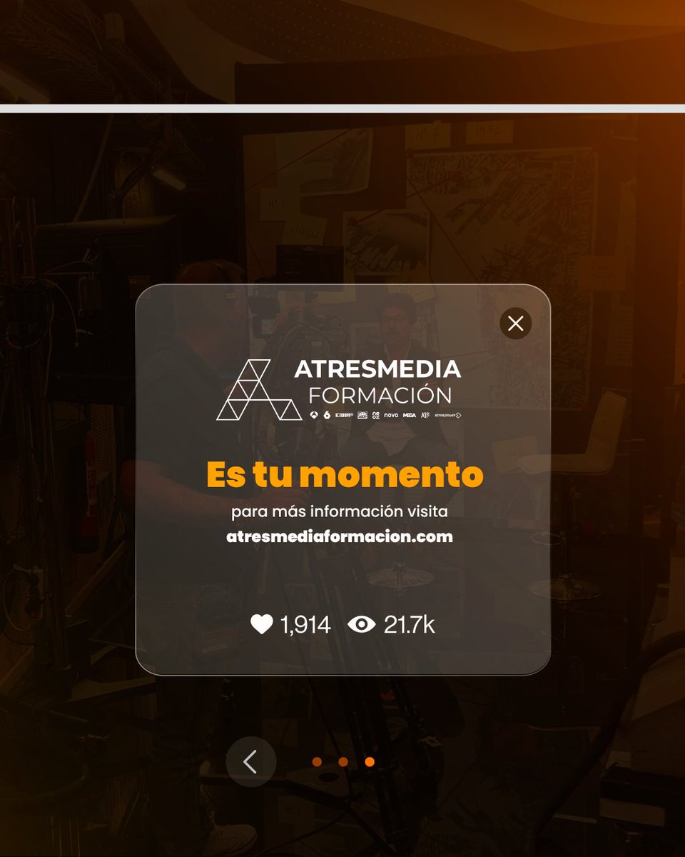💬 Ellos ya lo vivieron… y ahora tú puedes ser el siguiente.

En #AtresmediaFormación, nuestros alumnos no solo aprenden. Viven experiencias reales que conectan con el mundo profesional. 

⭐ “Llevo años trabajando en medios de comunicación y hacerlo en set real son una pasada”.