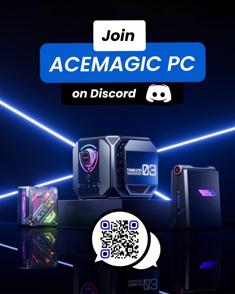 Acemagic_MiniPC's tweet image. 🚀 Power up your passion for tech—join the ACEMAGIC PC crew on Discord! Connect, create, and explore next-level Mini PC adventures with us 💬🖥️🔥
discord.gg/NrgtRRYk

#ACEMAGICPC #TechTalk #DiscordFam #Discord #JoinTheServer