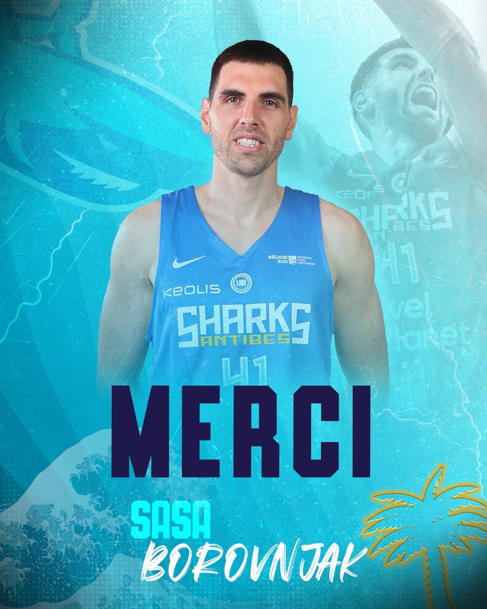 AntibesSharks's tweet image. 𝑴𝒆𝒓𝒄𝒊 𝑺𝒂𝒔𝒂
🦾 Après une saison aux Sharks, notre pivot Sasa Borovnjak quitte le club ⛹️♂️
🙌 Merci Sasa ; tout le club des Sharks d’Antibes te souhaite le meilleur 🏀
#GoSharks