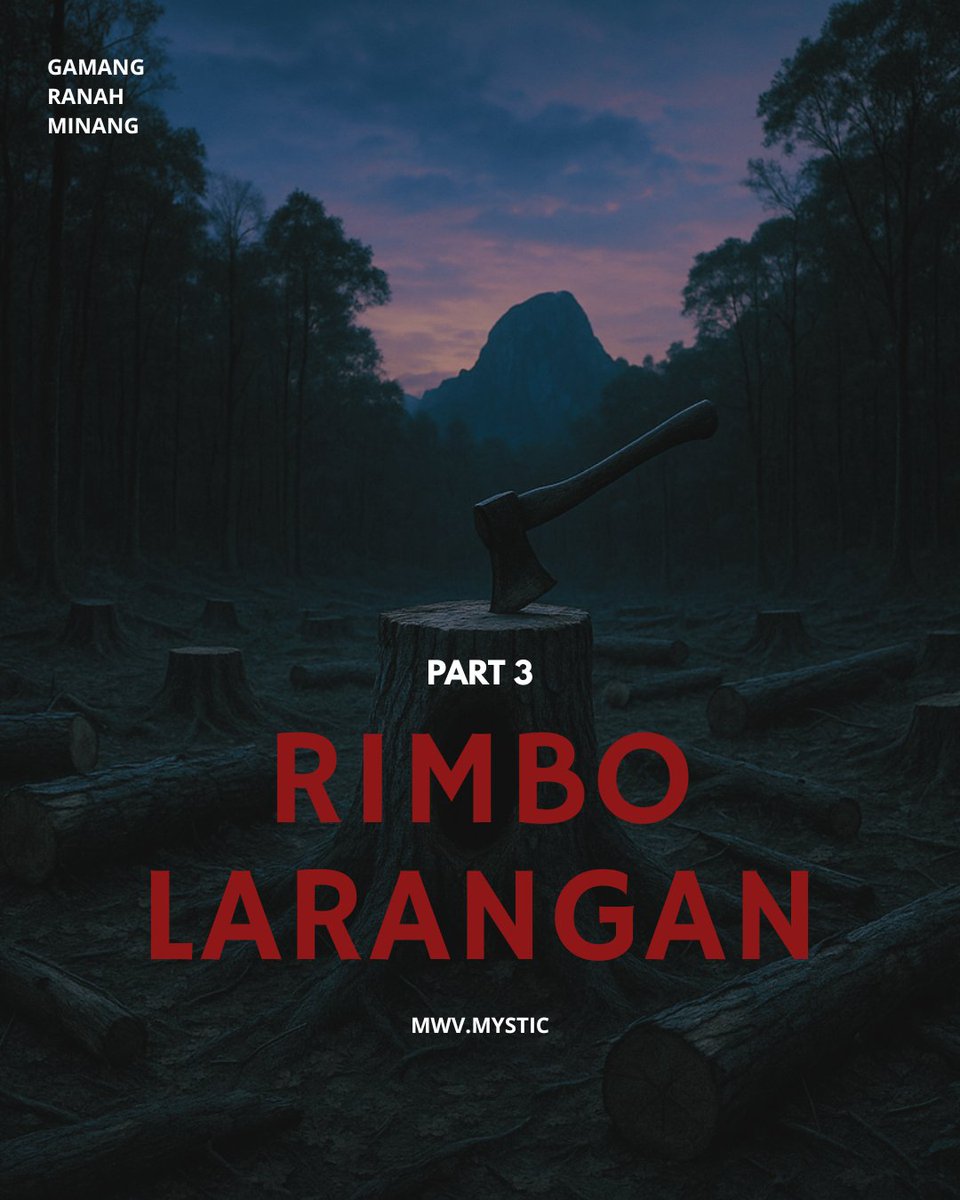 Ditemukan organ tubuh yang telah membusuk di dalam sebuah batang pohon yang baru saja ditebang. Setelahnya, teror yang menimpa para pekerja tambang itu mulai memasuki fase yang tidak bisa dicerna logika..

RIMBO LARANGAN 
PART 3

a thread
#bacautas #bacahorror