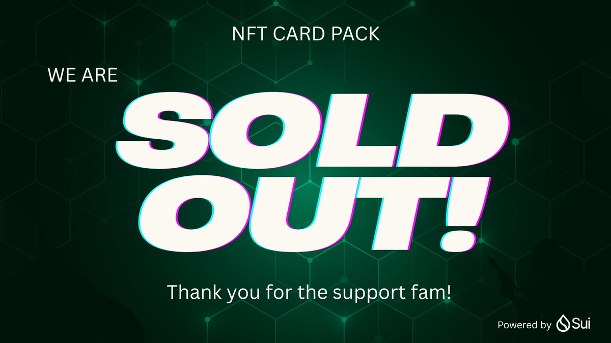 Project_Jcard's tweet image. 🎉 ALL LEGENDARY PACKS SOLD OUT in 1.5 Hrs!!! 🎉
A massive THANK YOU to everyone who supported and grabbed their Legendary Packs—you’re amazing, fam! 🫶
⚡ If you missed out, don’t worry! You can still:
1️⃣ Head to secondary markets like @tradeportxyz to find Legendary Packs.…