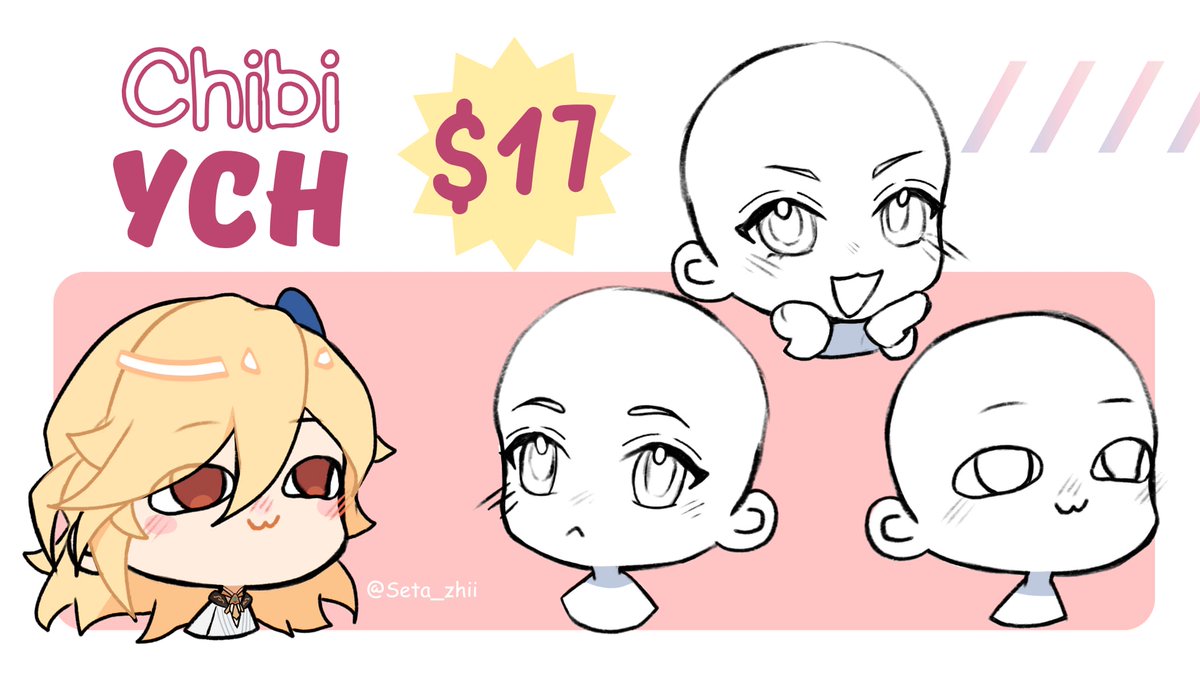 Seta_zhii's tweet image. Open for chibi ych commissions✨️
Dm me if you're interested^^
17 usd each✨️
#Commission #opencommission #YCH