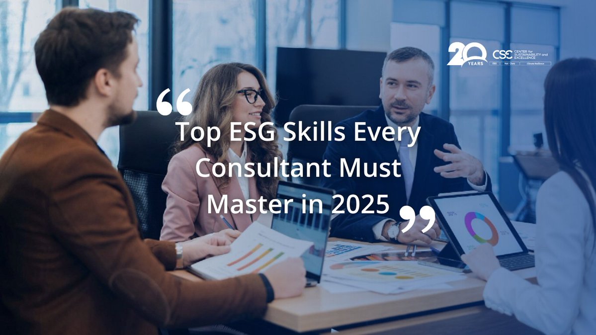 🧠 Top ESG skills for consultants in 2025:
✔️ Materiality
✔️ CSRD
✔️ Scope 3
✔️ ESG Ratings
✔️ Climate Strategy

🎓 Get certified with CSE’s Consultants Edition:
👉 cse-net.org/trainings/cert…

#CSE #ESGConsulting #SustainabilityTraining #CSRD #ClimateRisk