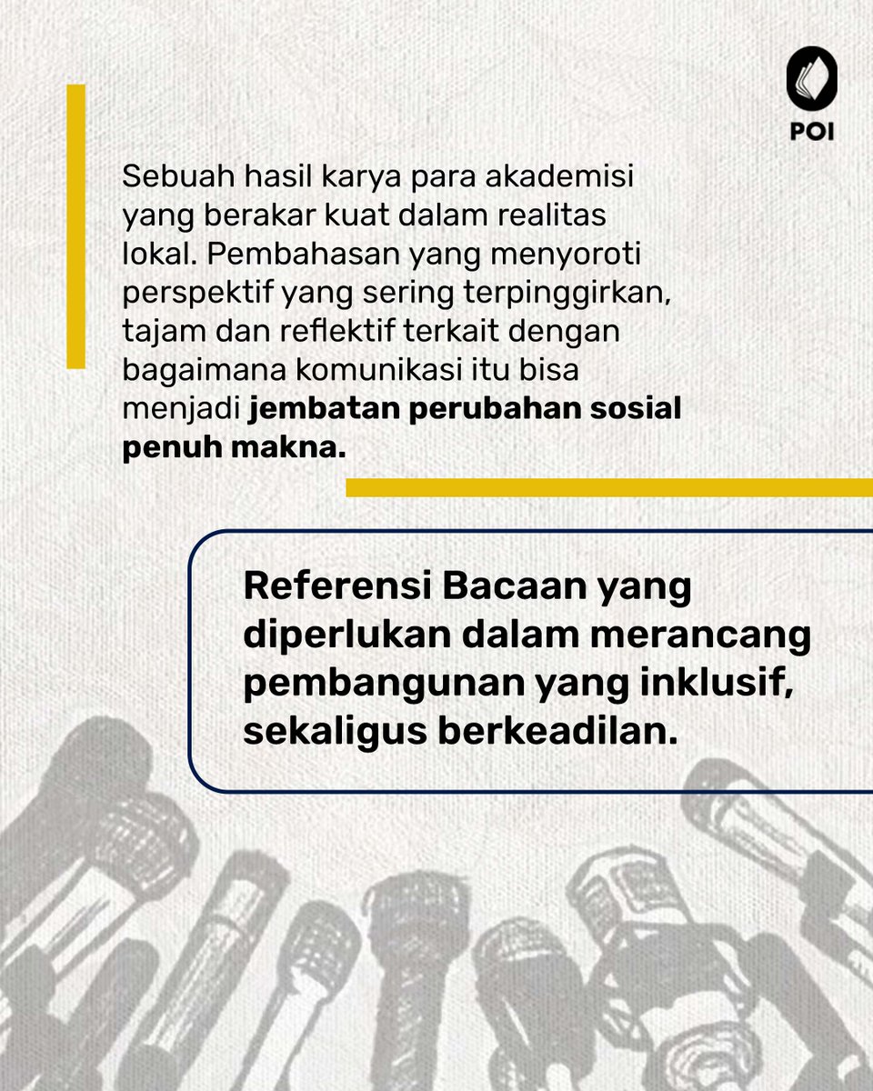 Komunikasi Pembangunan: Menyuarakan Yang Tak Didengar

Ditulis oleh para akademisi yang berpijak kuat pada realitas lokal, buku ini mengangkat suara-suara yang kerap dipinggirkan dalam arus besar pembangunan.  

#bukuobor  #inklusisosial #partisipatifdanmembebaskan