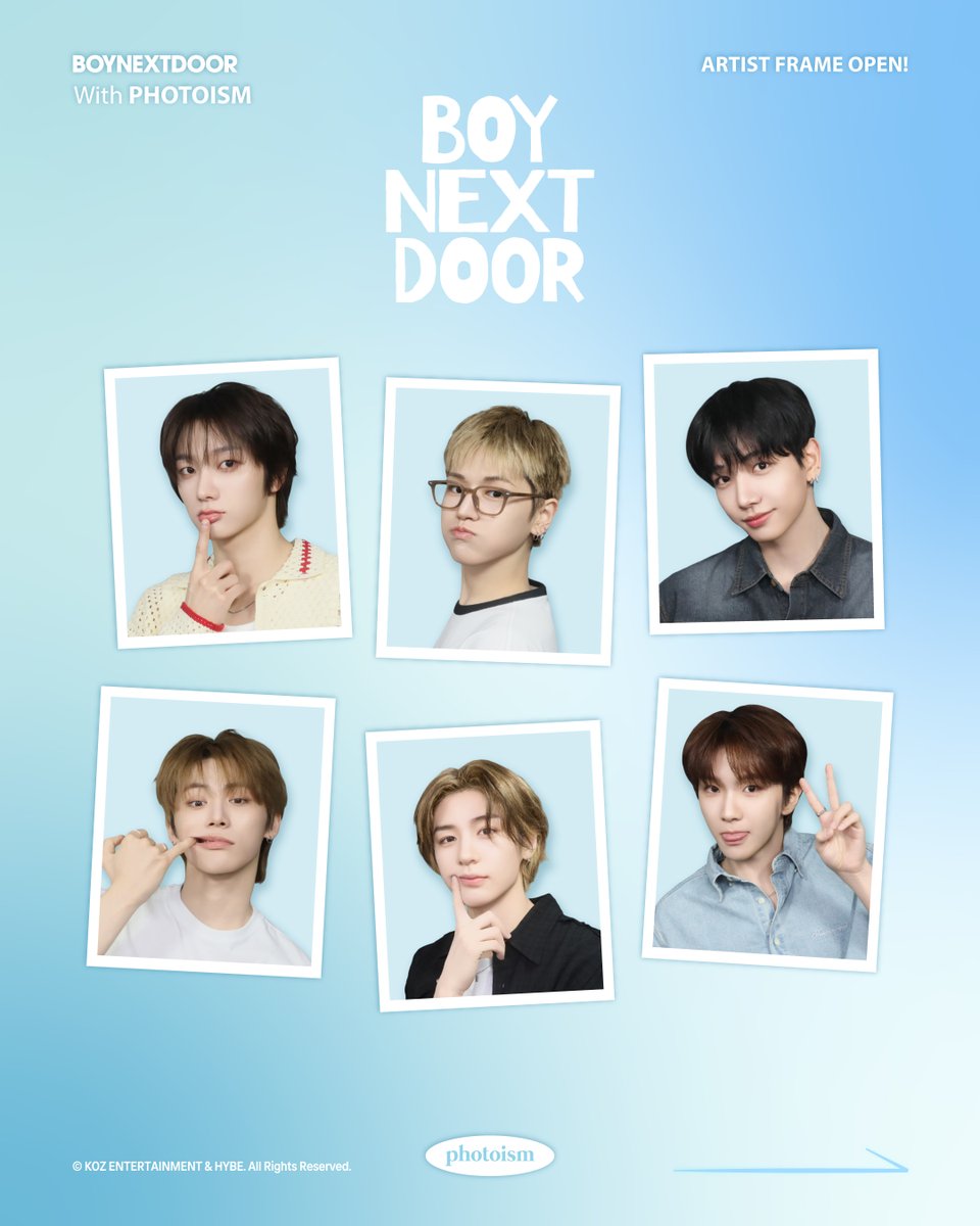 PHOTOISM with BOYNEXTDOOR ARTIST FRAME OPEN ! #BOYNEXTDOOR の