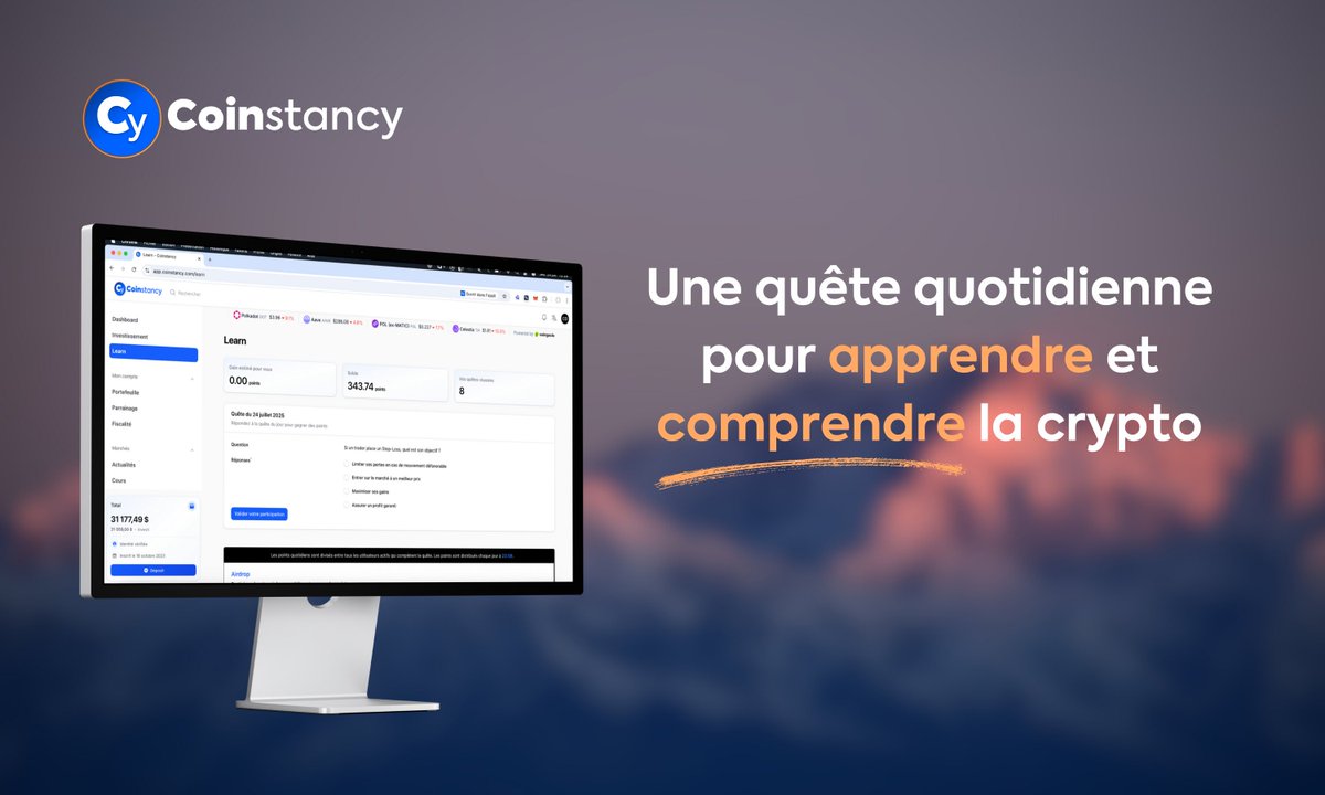 Gagne des Points chaque jour avec Coinstancy 🔥

Réponds à ta quête quotidienne → cumule des Points.
Connecte-toi maintenant et commence ta série !
👉 app.coinstancy.com

🗣️ Dis-nous en commentaire combien de quêtes tu as déjà complété !