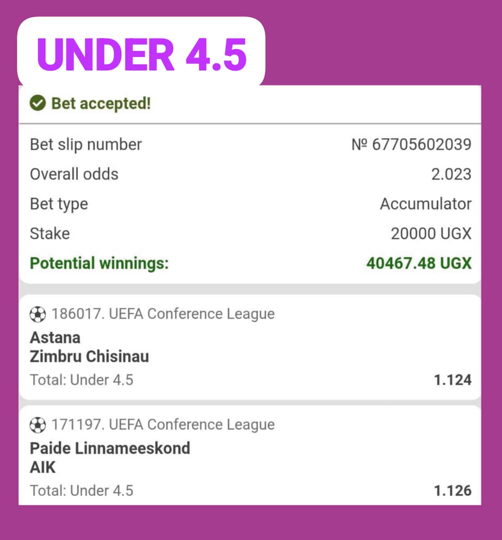 Todayz_Pick's tweet image. CONFERENCE LEAGUE.........
Masavu
TOTAL ODDS: 2+🔥
MARKET: 7 Games to Play Under 4.5 (Below 5 goals)
FANSPORT CODE: Y4CAF
Register here 👇
cutt.ly/vrI8aK1w