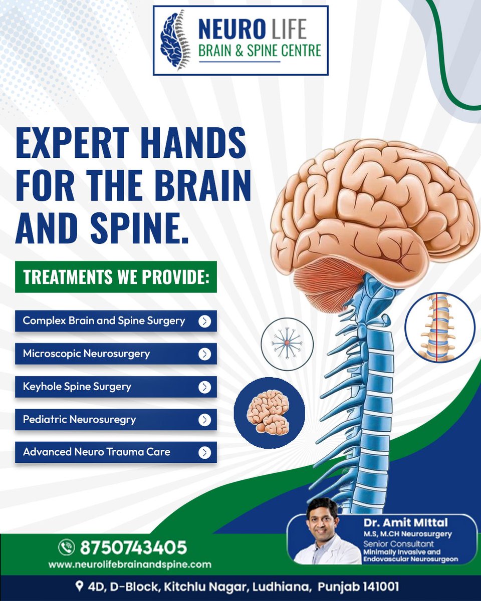 neurolifebrain's tweet image. Your brain and spine are at the center of everything you do. We’re here to protect them! 

🌐neurolifebrainandspine.com
☎ 87507-43405

#BrainAndSpineCare #NeuroHealth #SpineWellness #NeurologyMatters