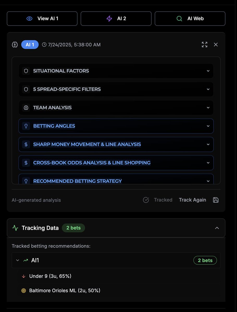 ProphytAI's tweet image. 🔥 FREE PICK OF THE DAY 🔥
UNDER 9 at 3 Units | 65% Confidence 📊 Comprehensive AI1 analysis with 7 key factors
Strong situational factors + sharp money movement + cross-book line shopping all align for under value. Multiple betting angles identified through advanced analysis.
🤖…