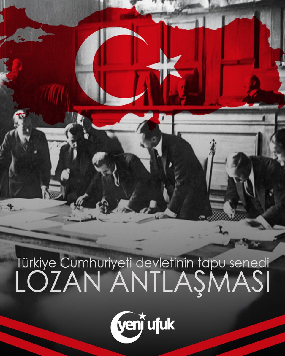 Türkiye Cumhuriyeti’nin bağımsızlığını ve egemenliğini tüm dünyaya kabul ettiren Lozan Antlaşması’nın imzalanışının 102. senesi kutlu olsun.

#yeniufukdergisi #Lozanantlaşması