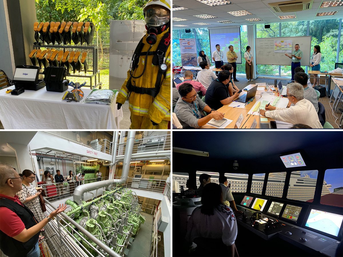 IMOHQ's tweet image. A live methanol firefighting exercise and cutting-edge Virtual Reality tools spotlighted the frontline risks seafarers face in the fuel transition, during a four-day training seminar in Singapore.
Full story: tinyurl.com/bdferz83