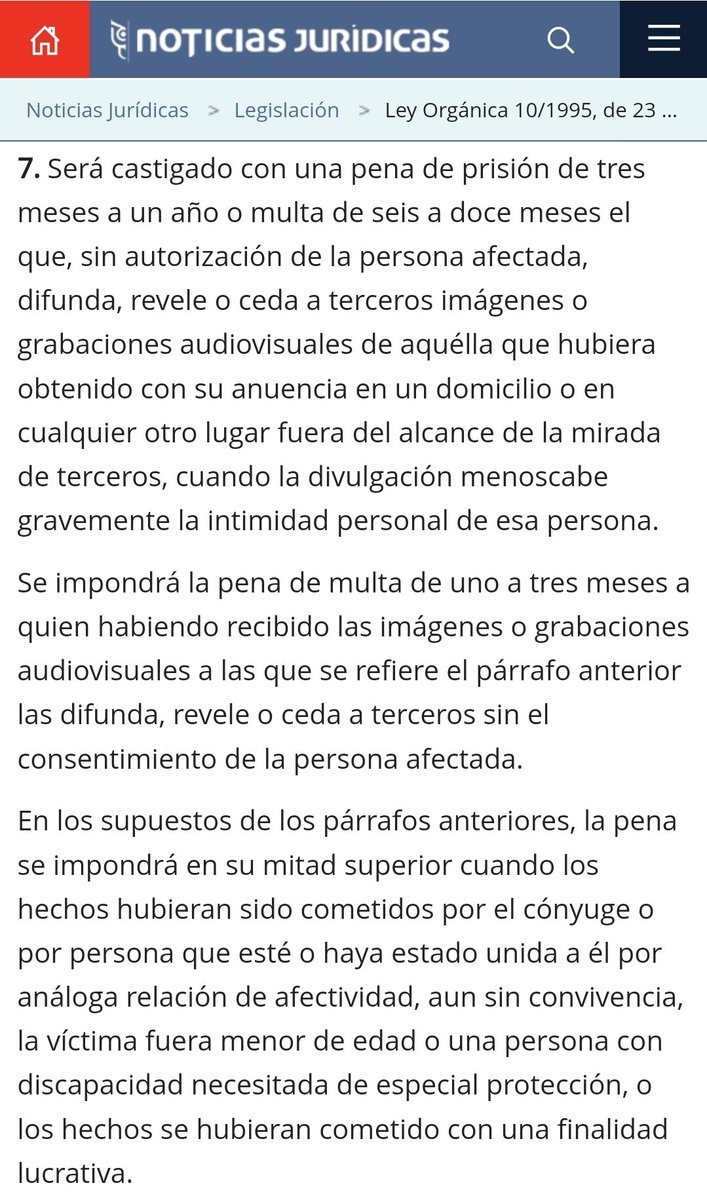 MiguelGalanCNFE's tweet image. Se complica el pacto de Raúl Asencio con las víctimas. Fiscalía se opone y el 197.7 del Código Penal no encaja.
Las víctimas no otorgaron su consentimiento, no se puede aplicar la modalidad atenuada del acuerdo que desveló Atlántico Hoy. Es decir, la conducta de difusión sin…