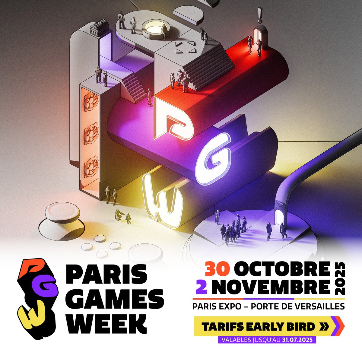 TicketmasterFR's tweet image. Derniers jours pour profiter des tarifs Early Bird de la Paris Games Week ! 🕹️
🎟️ bit.ly/3FHD6vn