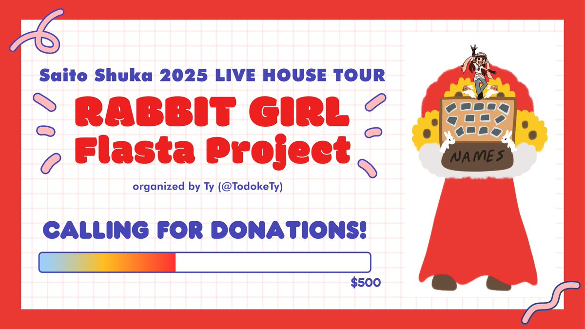 Hi all!

It's been a while since I last called for donations for our flower stand. We've managed to raise $200 so far, and donations end in about a week! Please consider donating to get your name displayed! Thanks! ❤️

Paypal: paypal.com/pool/9gia6xOCM…