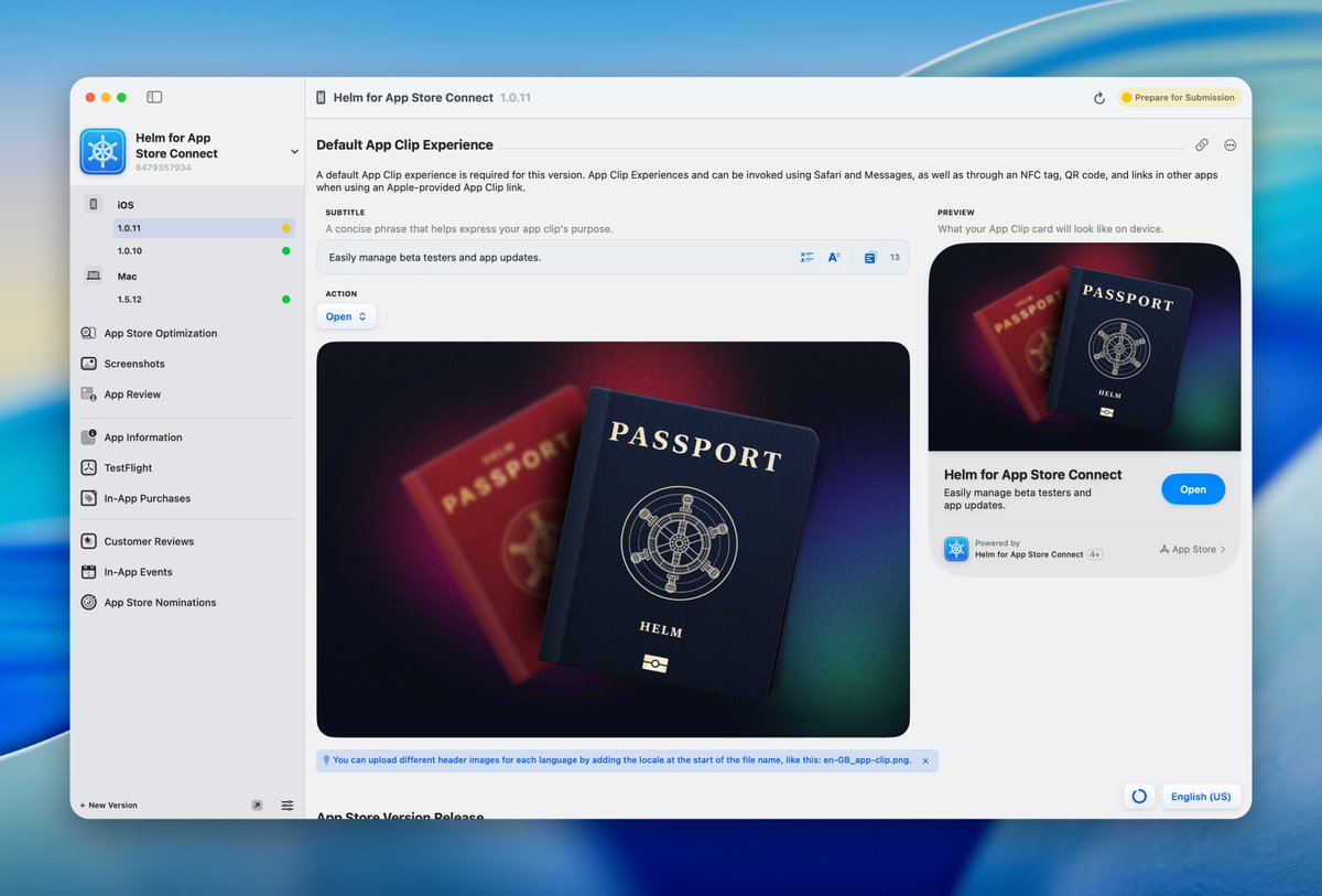 ✨What if you could just preview exactly what your App Clip looks like for each language while you edit its contents?

Well... that's exactly what we have built! We'll release this soon we promise! 👀